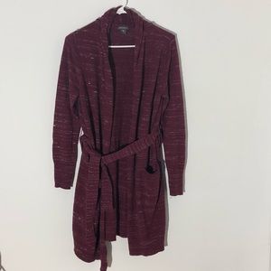 Eddie Bauer tunic long burgundy cardigan medium